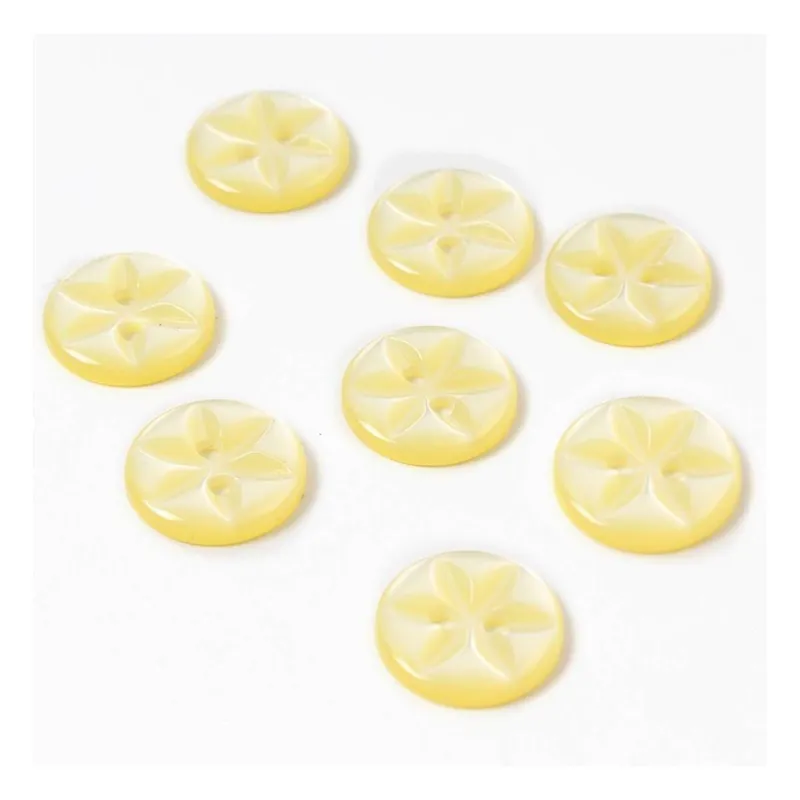 Hemline Yellow Basic Star Button 8 Pack One Day Deal