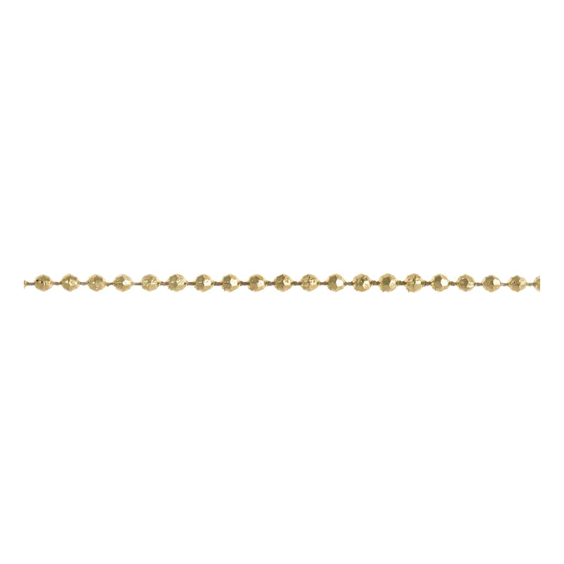 Top Pick Gold 4mm Faceted Round Pearl Beading by the Metre