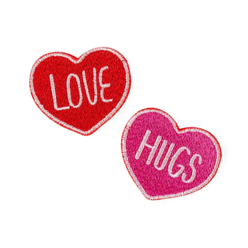 Price Cut Heart Iron-On Patches 2 Pack