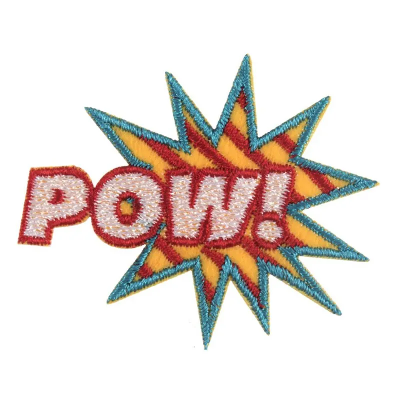 No Minimum Order Trimits Pow Iron-On Patch