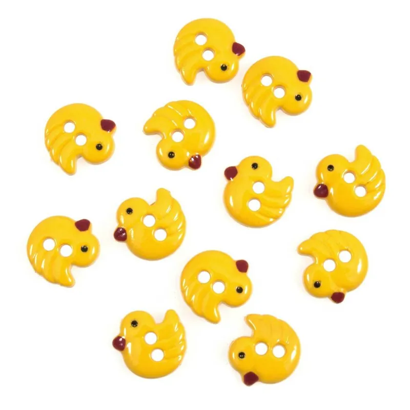 Trimits Yellow Duck Novelty Buttons 8 Pieces Free Shipping