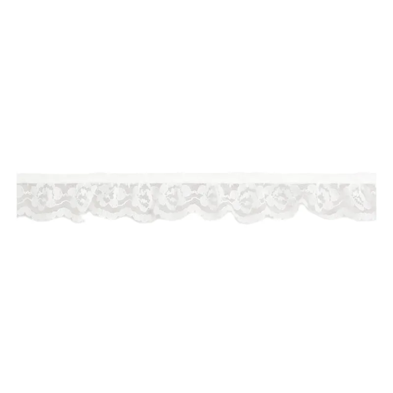 Special Discount White 30mm Frilled Nylon Lace Trim by the Metre