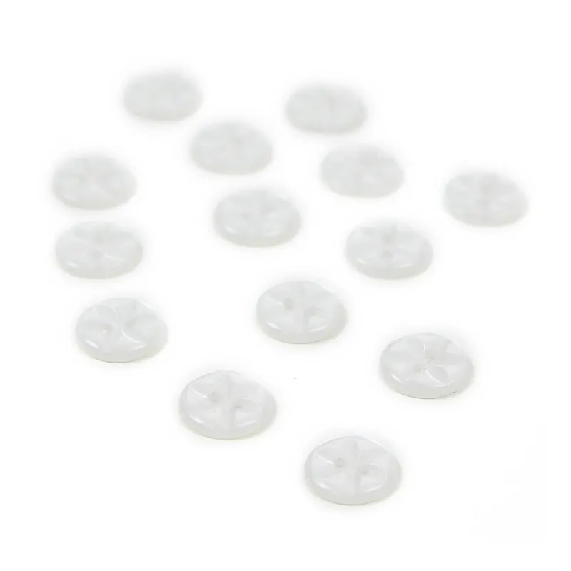 Hemline White Basic Star Button 14 Pack Low Price