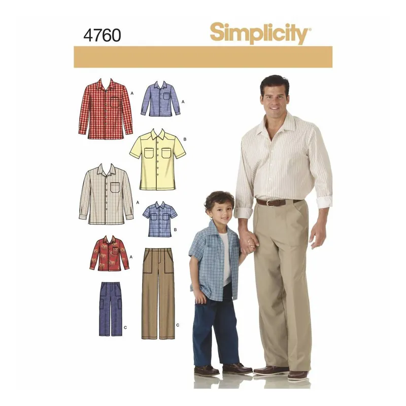 Simplicity Boys’ and Men’s Separates Sewing Pattern 4760 Best Choice