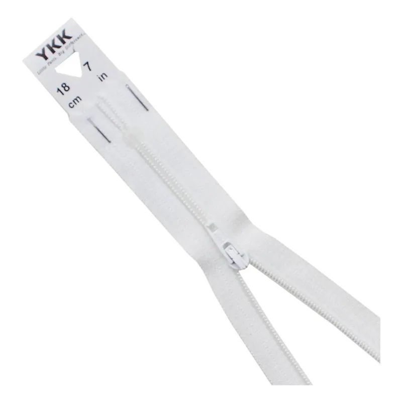Factory Price YKK White Dress and Skirt Zip 18cm