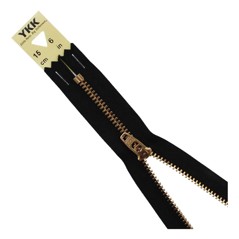 New Arrival YKK Black Brass Jeans Zip 15cm