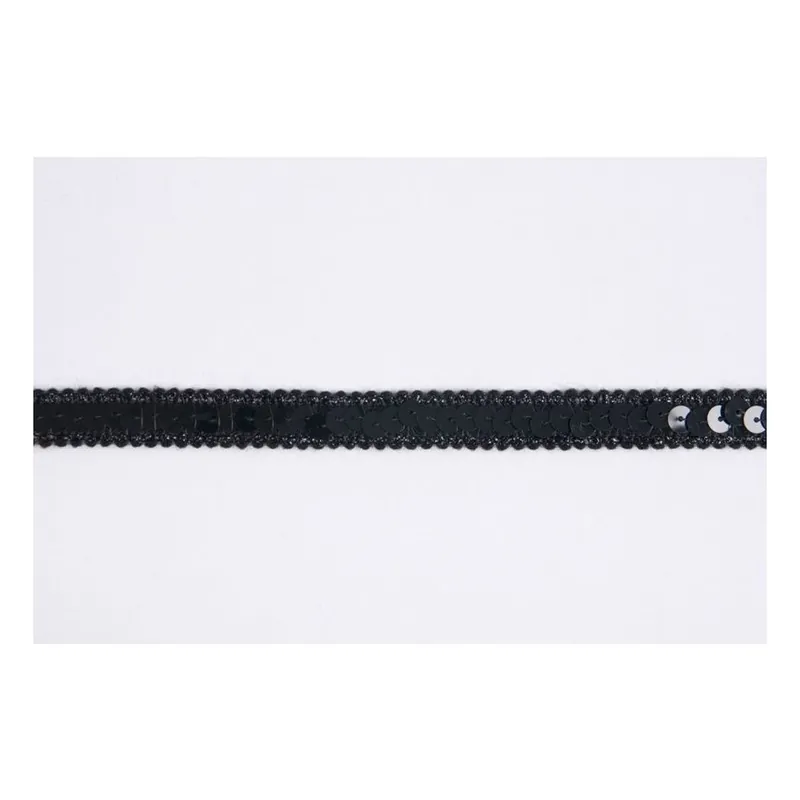 Bulk Order Black Metallic-Edged Sequin Trim by the Metre