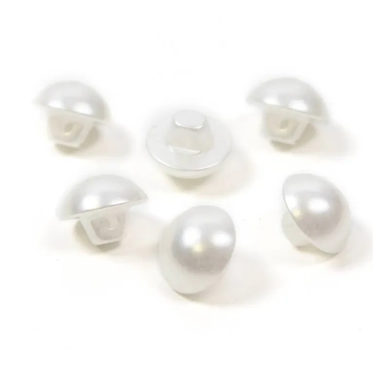 Luxury Hemline Cream Basic Pearl Effect Button 6 Pack