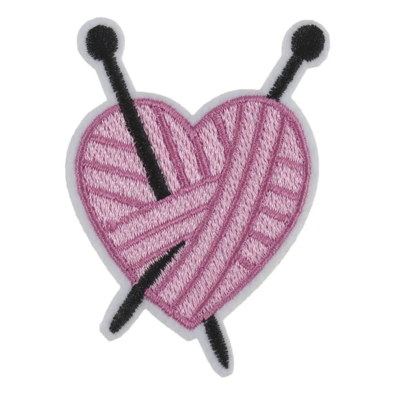 Trimits Yarn Heart Iron-On Patch Fast Shipping
