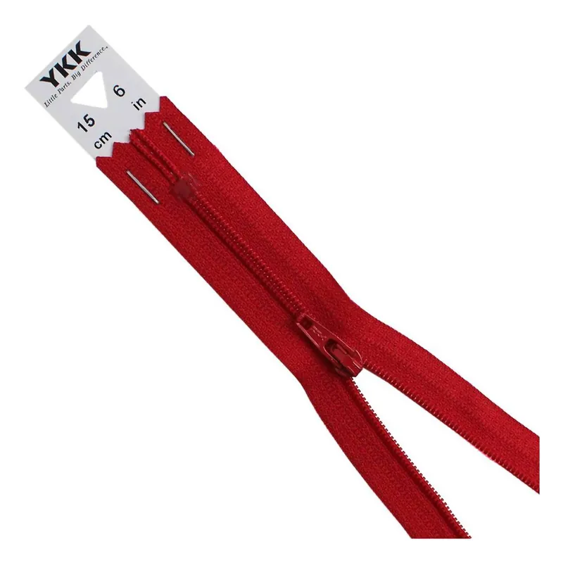 YKK Red Dress and Skirt Zip 15cm Top Pick