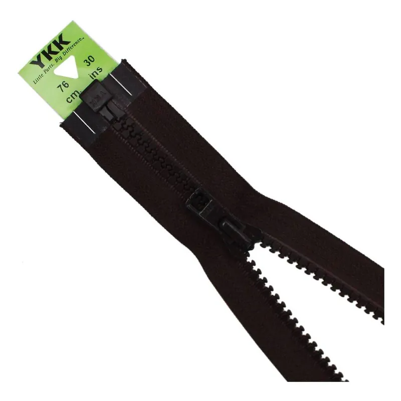 YKK Heavy Weight Open End Zip 76cm Brown Wholesale