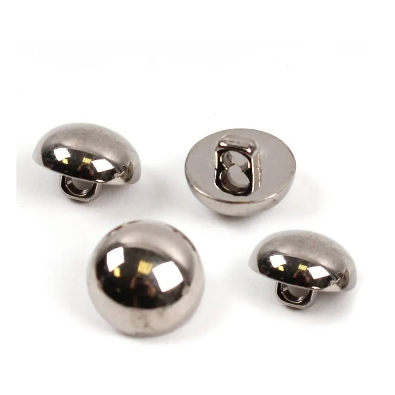 Factory Price Hemline Silver Metal Dome Button 4 Pack