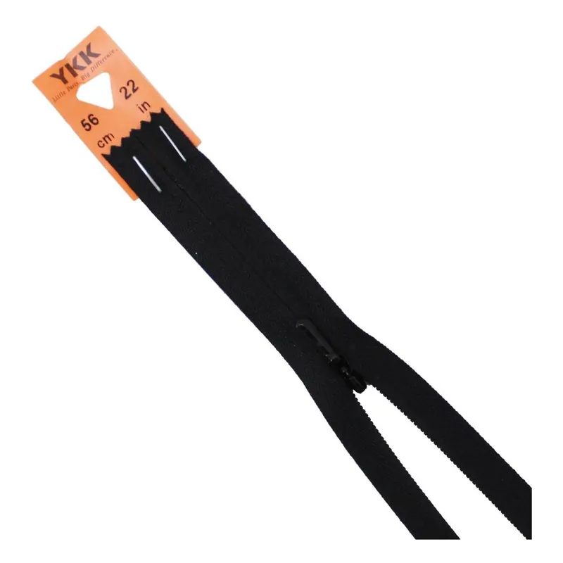Viral YKK Black Concealed Zip 56cm