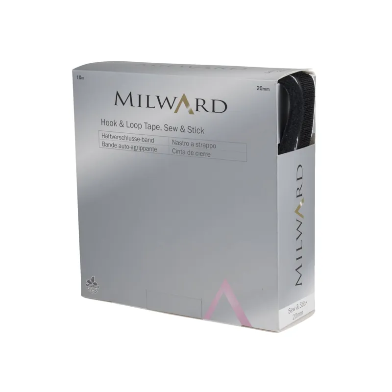 Super Sale Milward Black Sew & Stick Hook and Loop Tape by the Metre