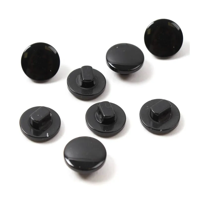Hemline Black Basic Knitwear Button 8 Pack In Demand