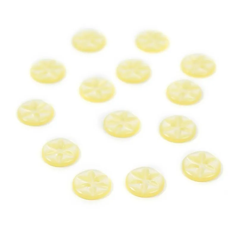 Super Sale Hemline Yellow Basic Star Button 14 Pack