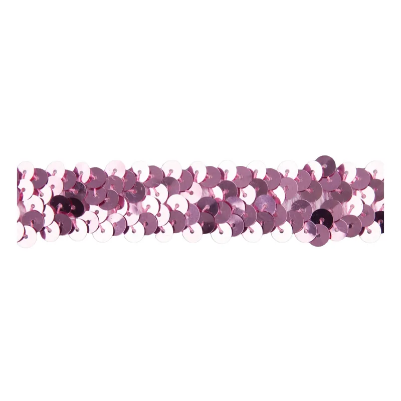 Latest Pale Pink 20mm Sequin Stretch Trim by the Metre