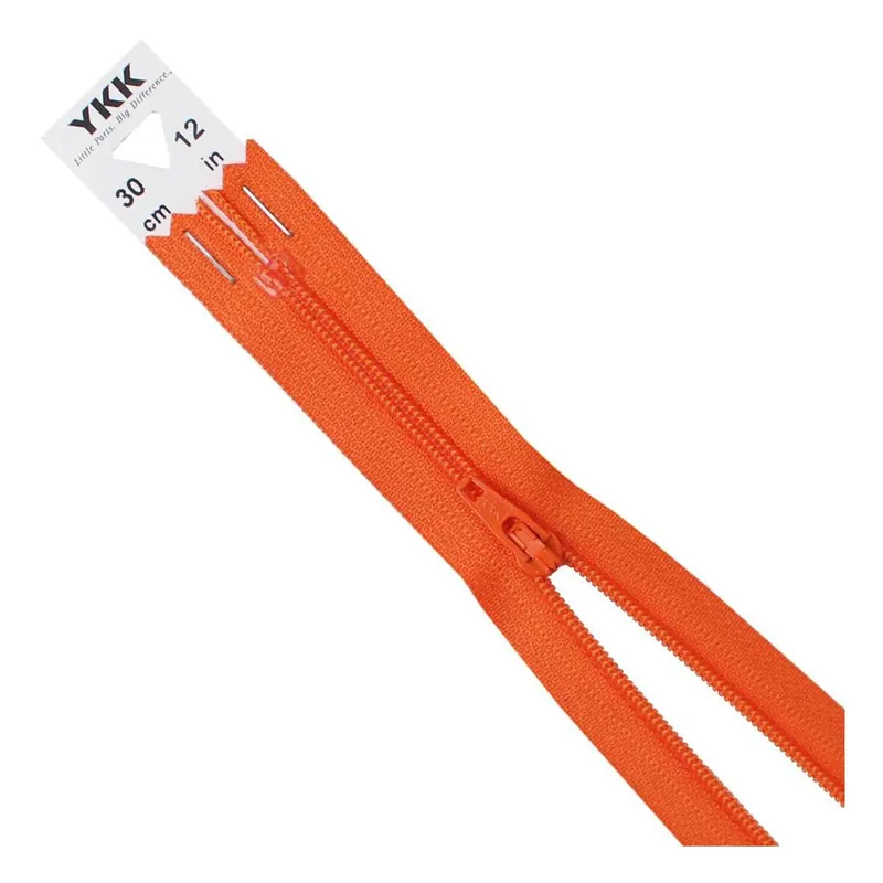 YKK Orange Dress and Skirt Zip 30cm Budget