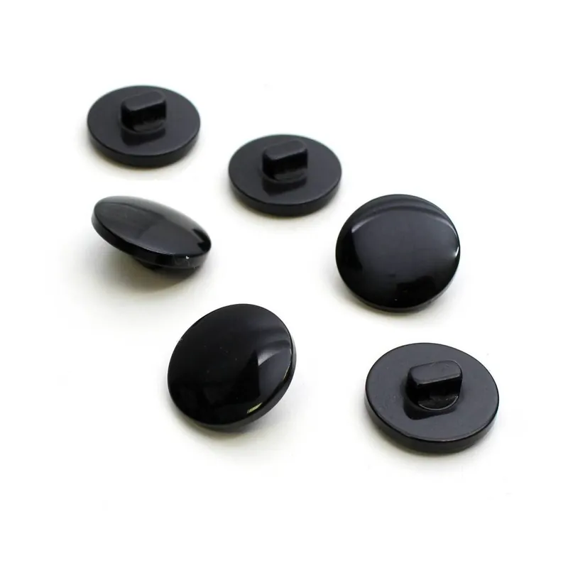 Hemline Black Basic Knitwear Button 6 Pack Order Now
