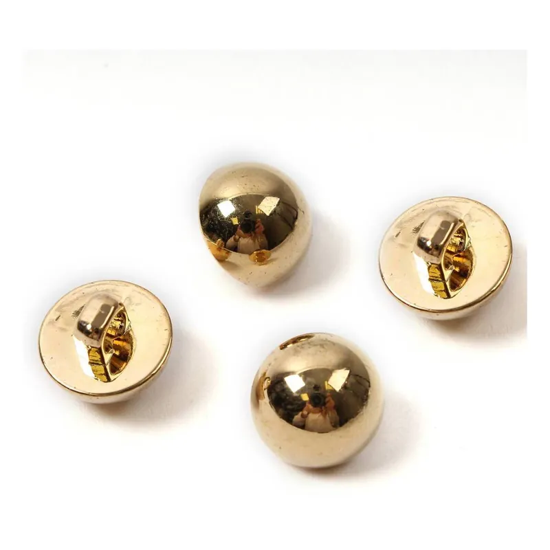 Fan Favorite Hemline Gold Metal Dome Button 4 Pack
