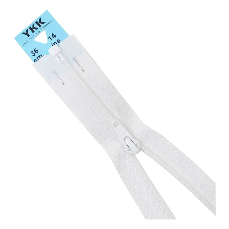 Today Only YKK White Nylon Open End Zip 36cm