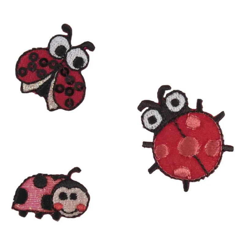 Exclusive Trimits Ladybird Iron-On Patches 3 Pack