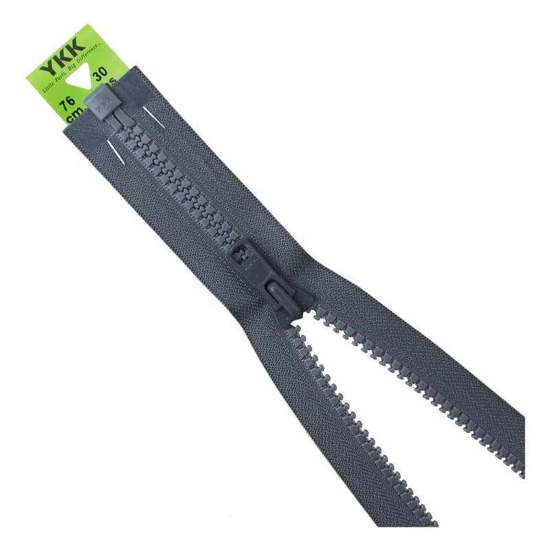 YKK Heavy Weight Open End Zip 76cm Grey Clearance