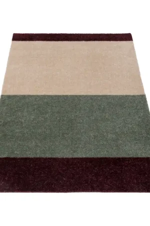 Trusted Brand Stripes hallway rug horizontal, Ivory-dijon-brown. 90x200 cm