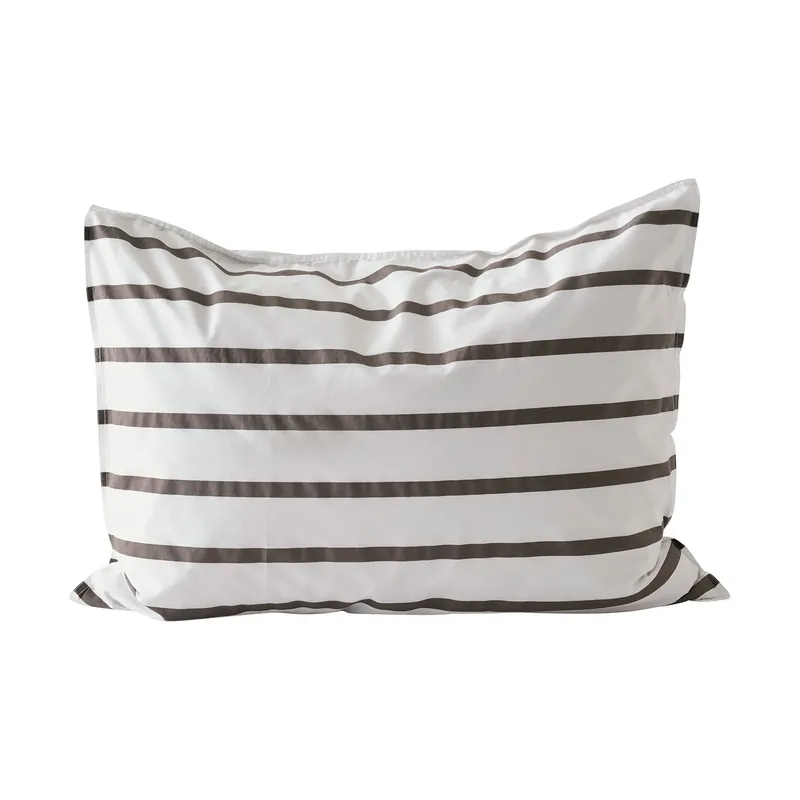 Limited Offer Tell Me More striped pillowcase cotton, Olive, 50x60 cm