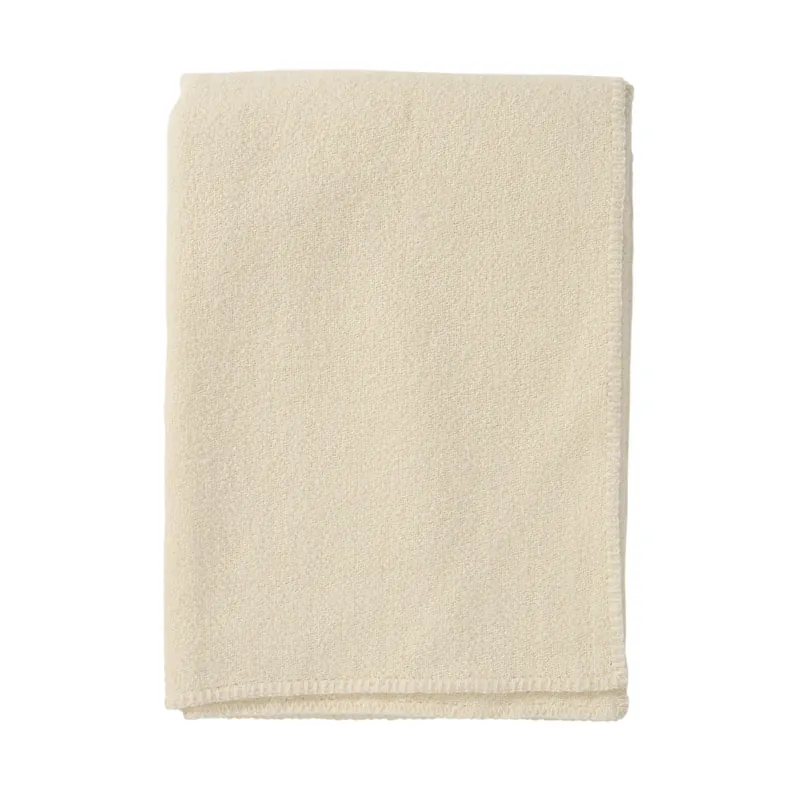 Limited Edition Bouclé wool throw 140x200 cm, Ochre