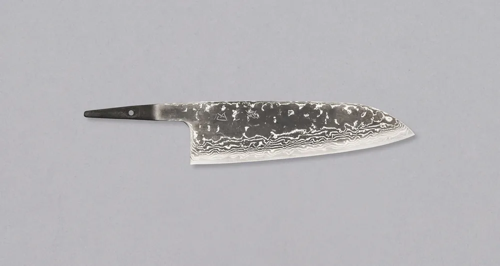 Hokiyama Santoku 440C Damascus 170mm (6.7") - BLADE Sale