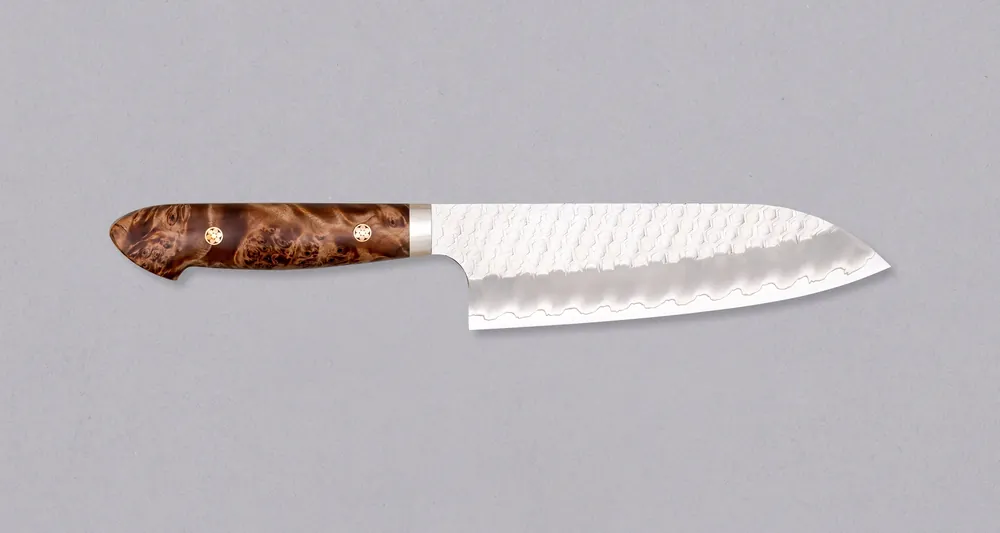 Nigara Santoku SG2 Tsuchime Maplewood 180mm (7.1") Super Sale