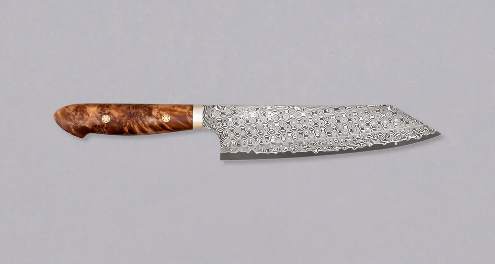 Authentic Nigara Kiritsuke-Gyuto SG2 Damascus Maplewood 210mm (8.3")