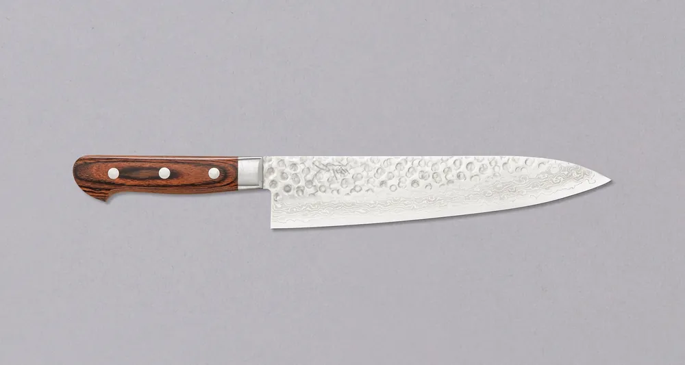 Free Returns Tsunehisa Gyuto VG-10 Damascus Brown 210mm (8.3")