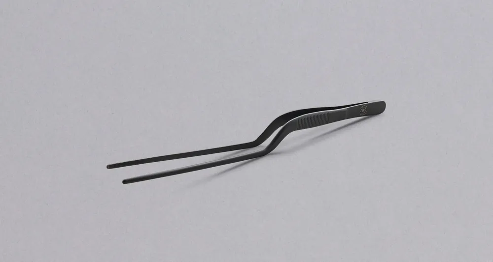 Authentic SharpEdge Chef Black Tweezers - 200mm (7.9")