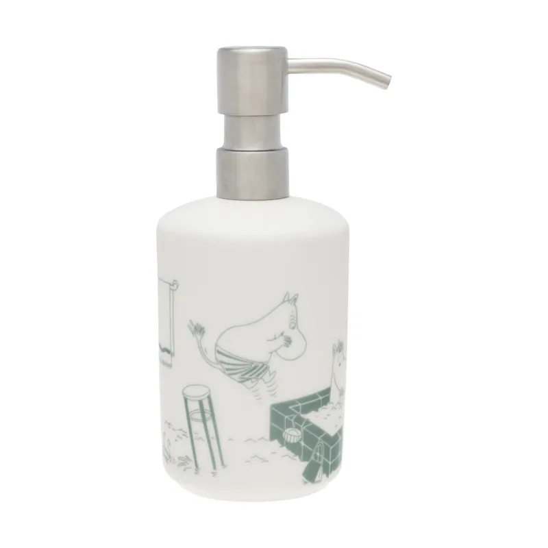 Moomin soap dispenser, Bath time green-white Hot Picks