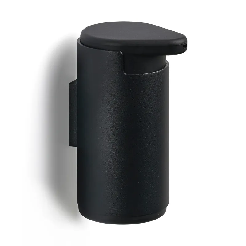 RIM soap dispenser - wall hanging 14.4 cm, Black Modern