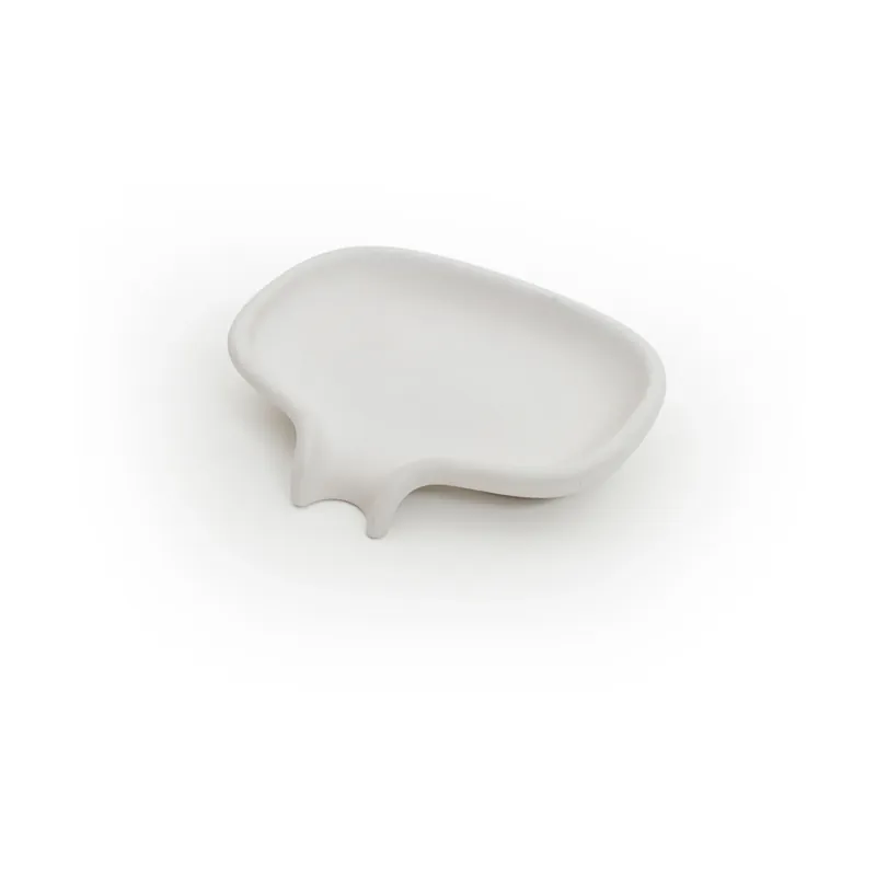 Soap Saver Flow soap dish with drainage spout concrete, White Place Order