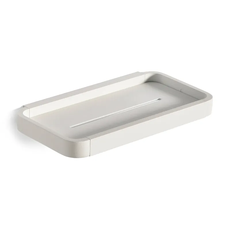 New Release RIM shower shelf low 11x22 cm, Black