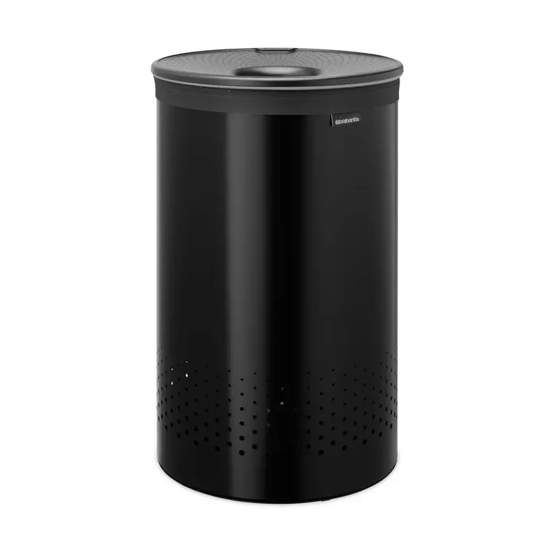 Brabantia laundry basket plastic lid 60 L, Matte black Limited Offer
