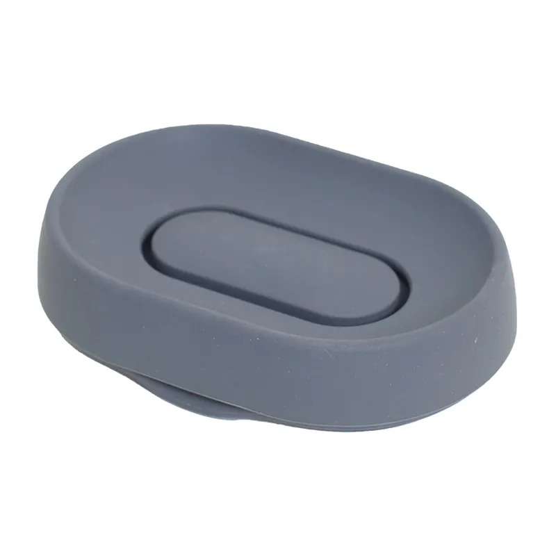 Soap tray with concealed drain spout in silicone - large, Graphite Markdown