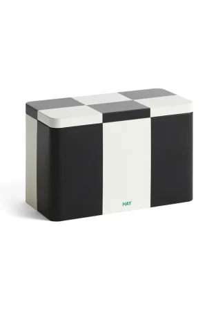 Don’t Miss Out HAY Tin Container medium, Black-off white