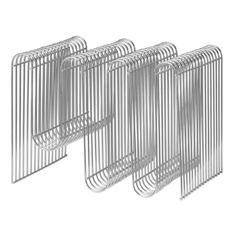 Same Day Shipping Curva newspaper stand, silver
