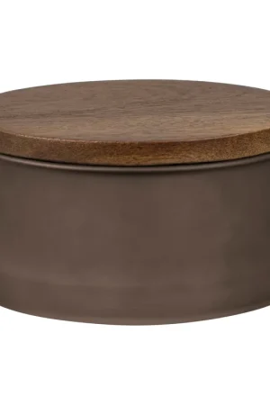 Best Seller Modest jar with lid Ø10.5 cm, Walnut