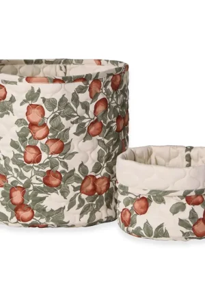 Bargain Pomme satin quilted basket 2 pieces, 20xØ20 cm + 30xØ30 cm