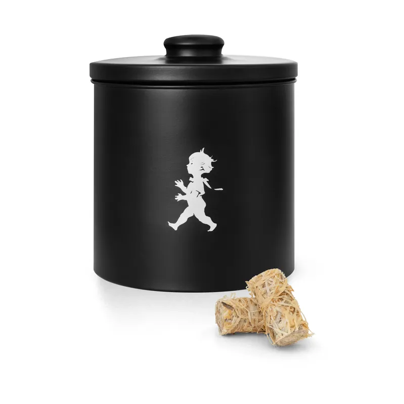 Professional Grade Solstickan storage jar with lid Ø17 cm, Black