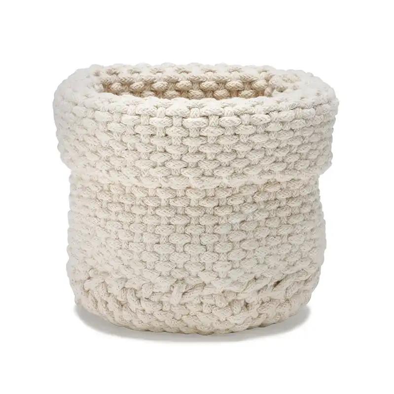 Rope storage basket, nature white Crafted
