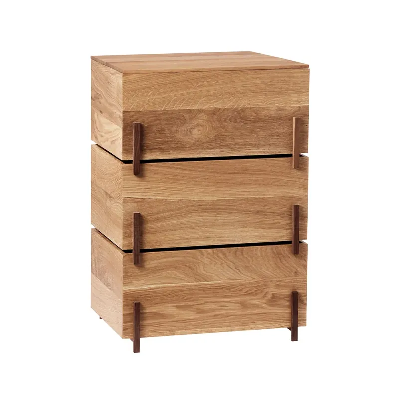 Stack storage box, Oak, 3 pieces, dark oiled walnut legs New Release