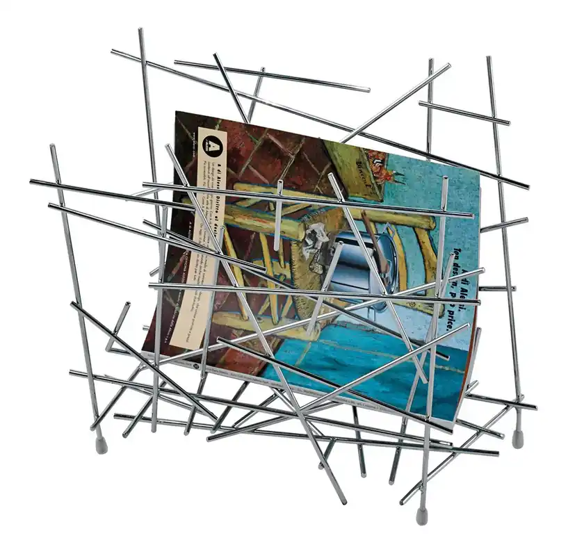 Blow up newsletter stand, stainless steel Genuine