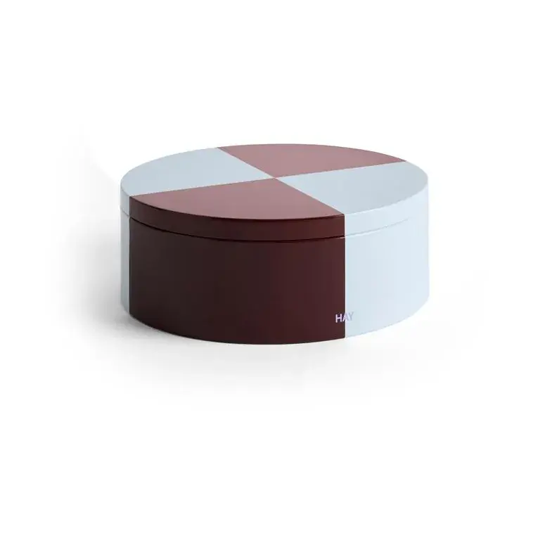 Big Sale Tin Container Round storage jar, Burgundy-ice blue